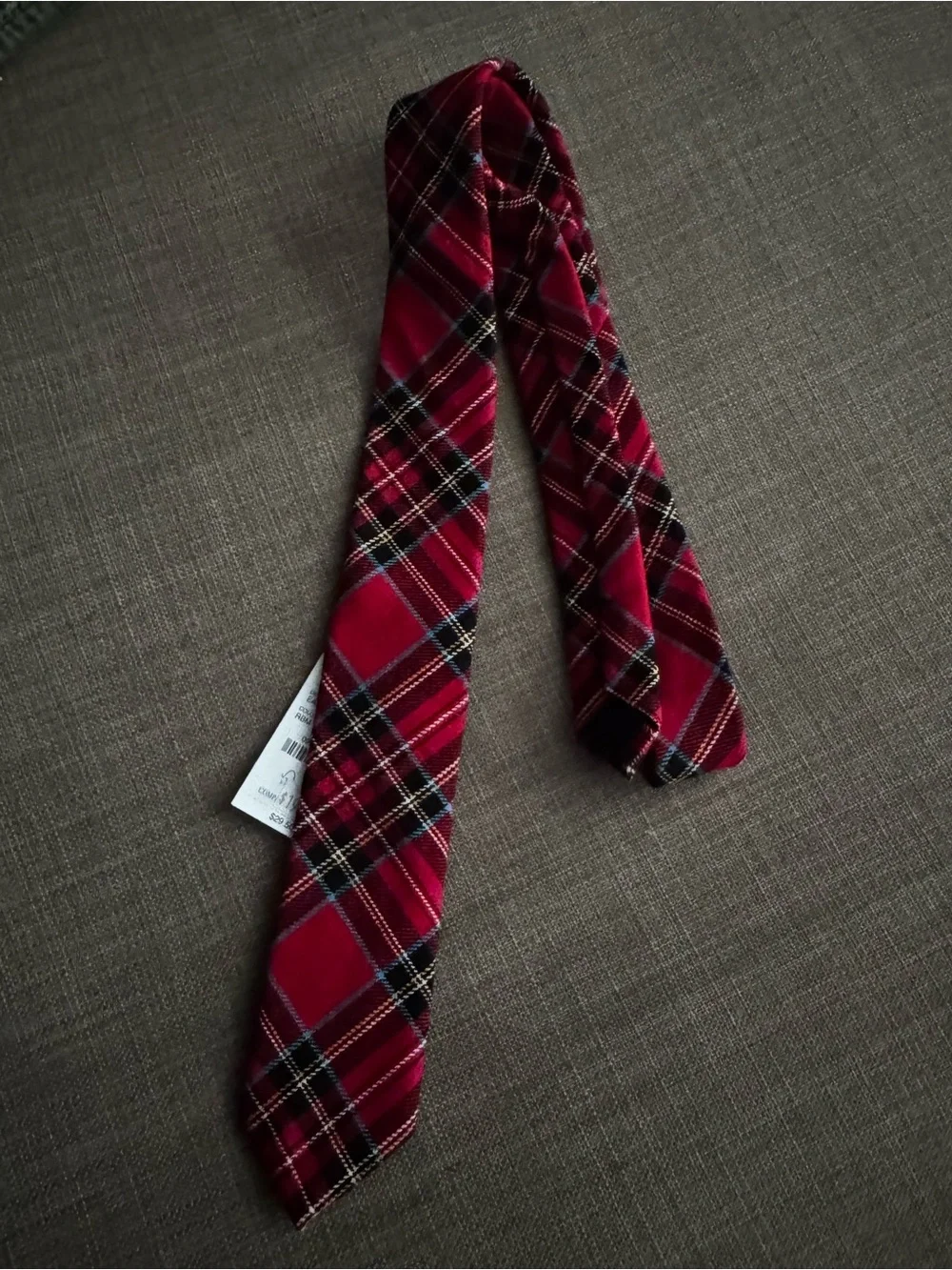 J. Crew Crewcuts Boy’s Red Plaid Tie
